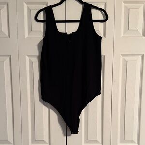 Torrid Black Bodysuit with V-notch Neck